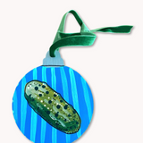 Periwinkle Pickle Hand Painted Ornament