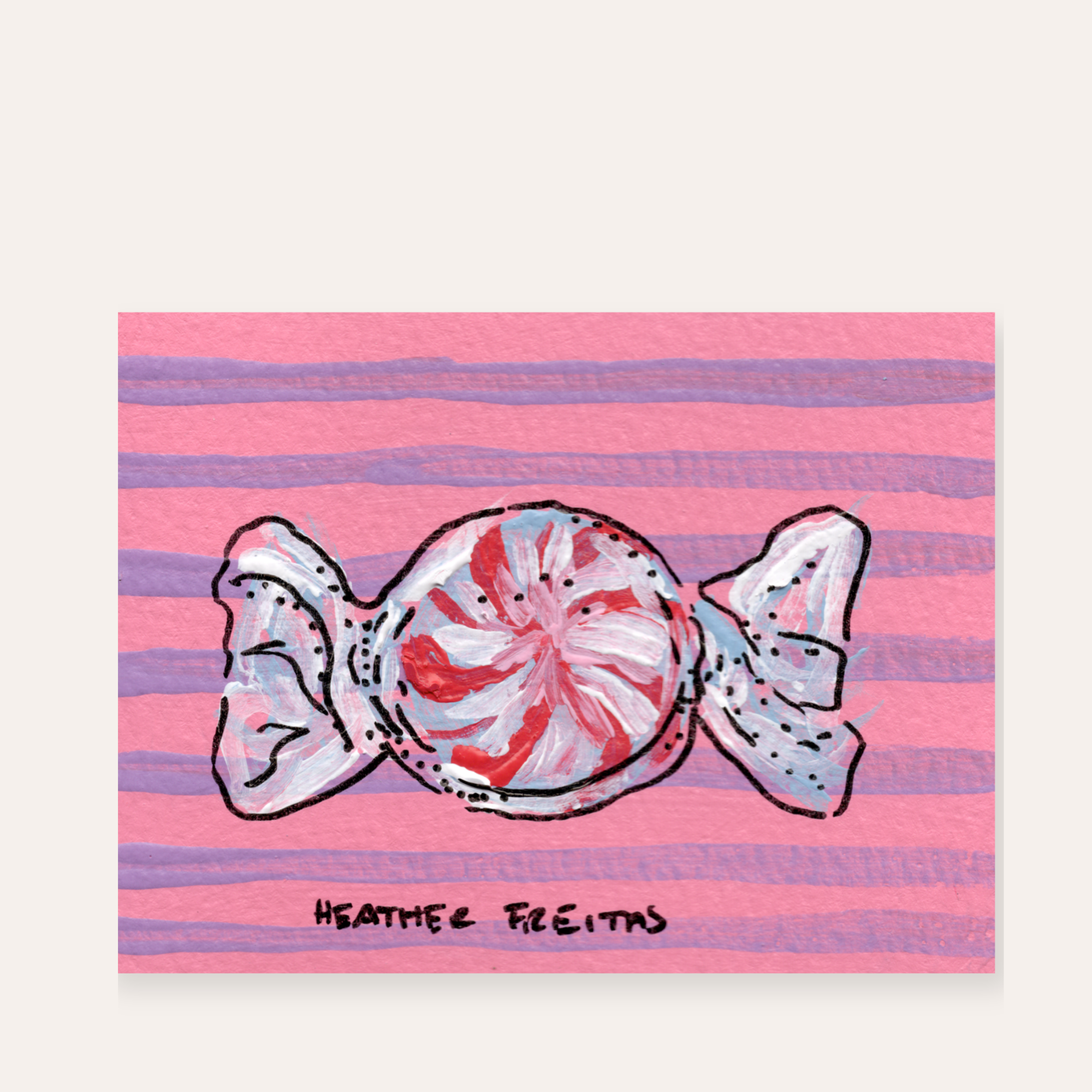 Peppermint Hard Candy ACEO