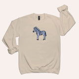 Zebra Unisex Crew Neck Sweatshirt