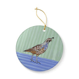 Quail Ceramic Ornament