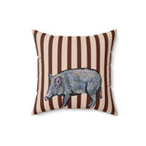 Javelina Velveteen Throw Pillow