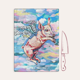 Pastel Flying Pig Cutting Board / Trivet