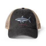 Great White Shark Women's Washed Mesh-Back Cap