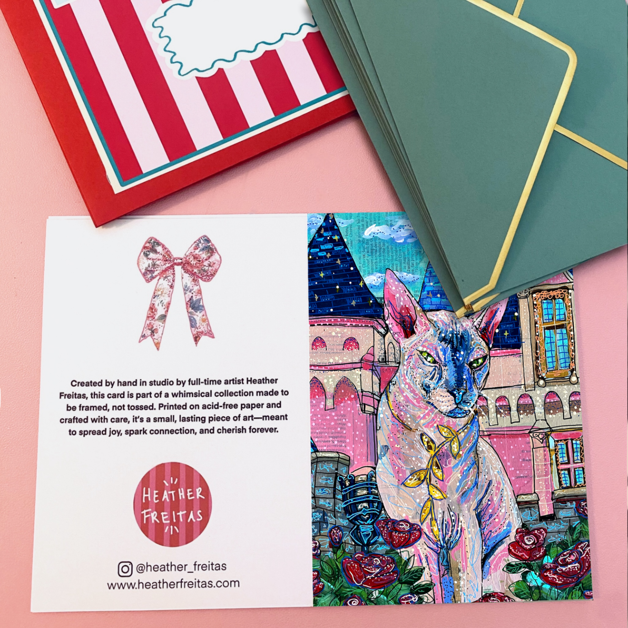 Mix Castle Cat - Greeting Card / Fine Art Print