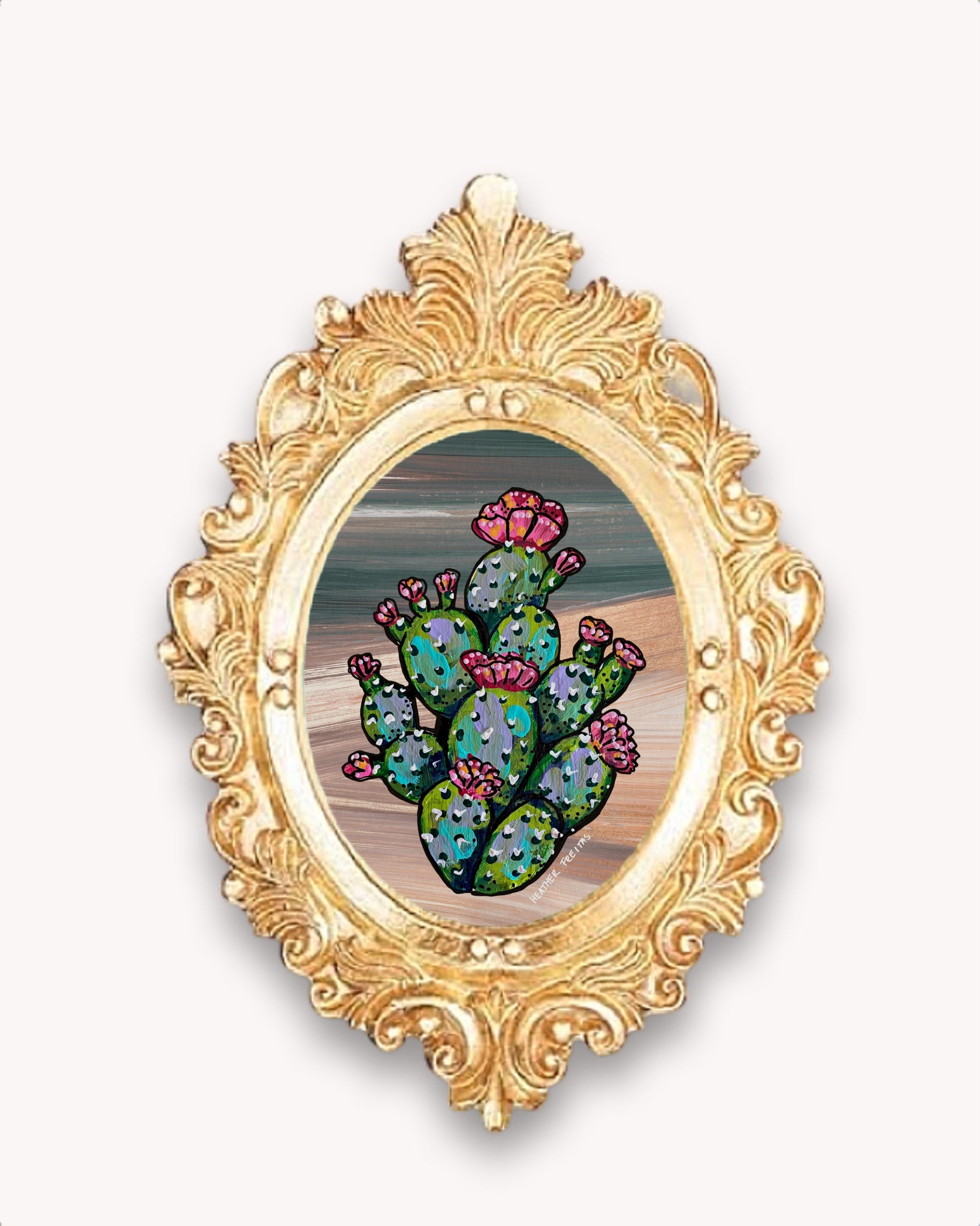 Prickly Pear Framed Magnet ( Small )