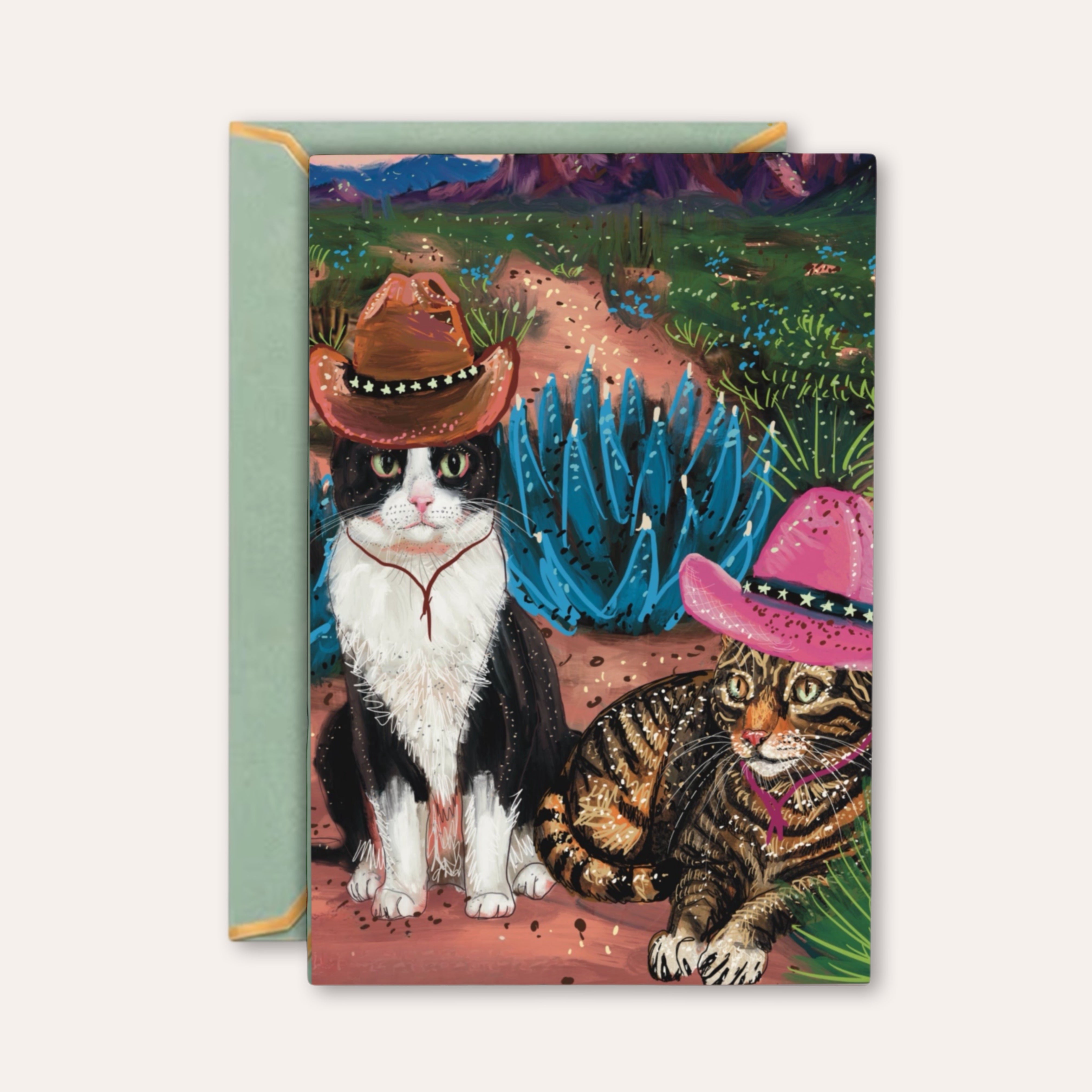 Cowboy Cats - Greeting Card / Fine Art Print