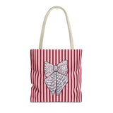 Silver Ribbon Tote Bag