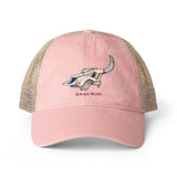 Resting Cow Skull Women's Washed Mesh-Back Cap