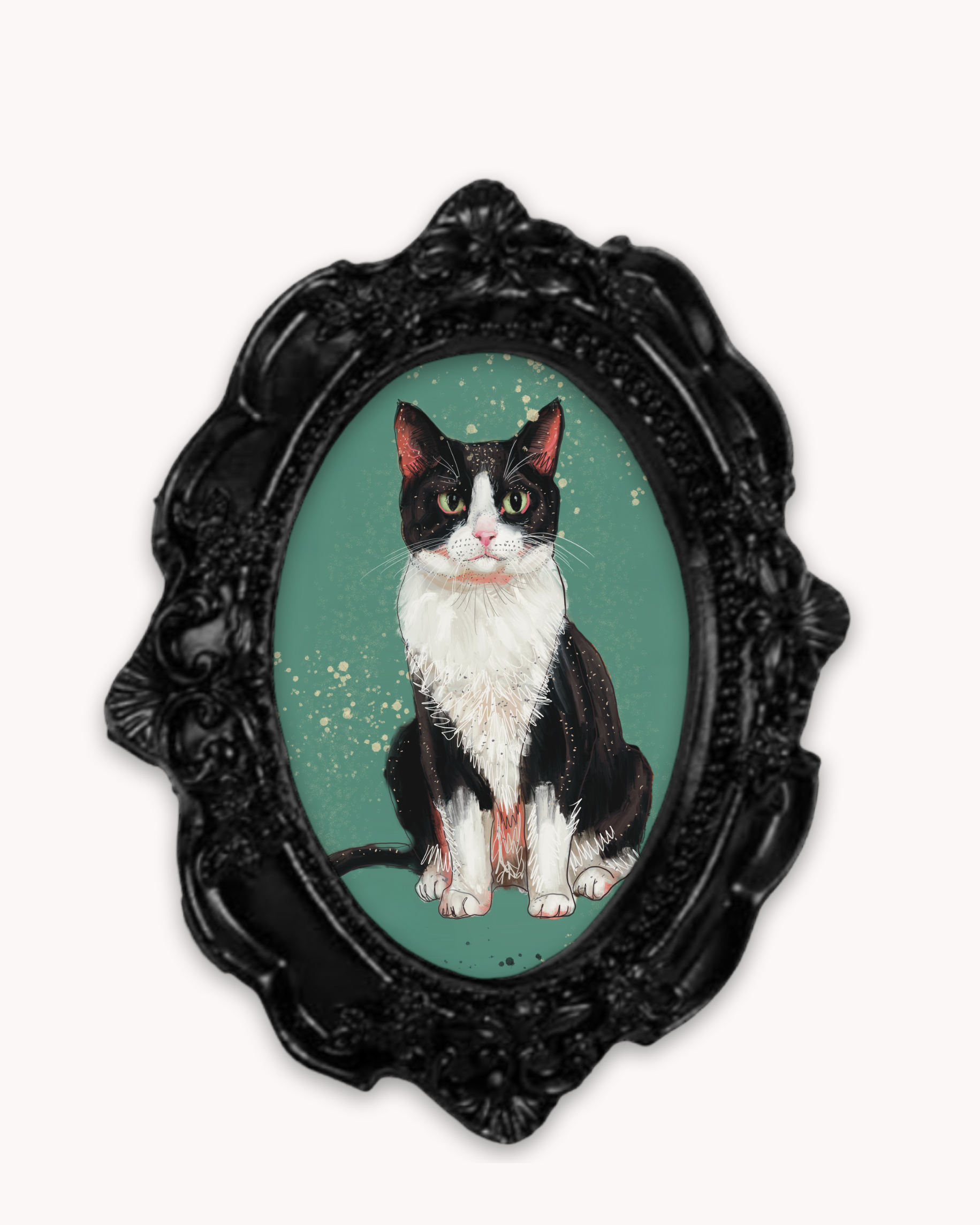 Tux Cat House Framed Magnet ( Small )