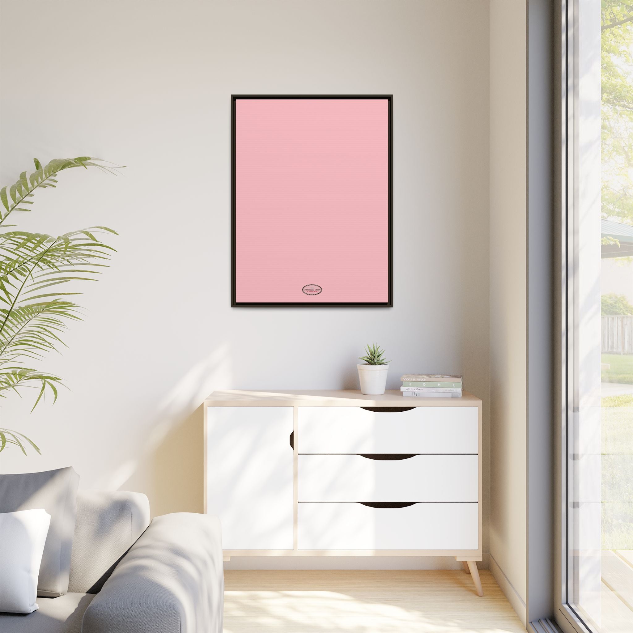 Pink Expressions Framed Canvas Print