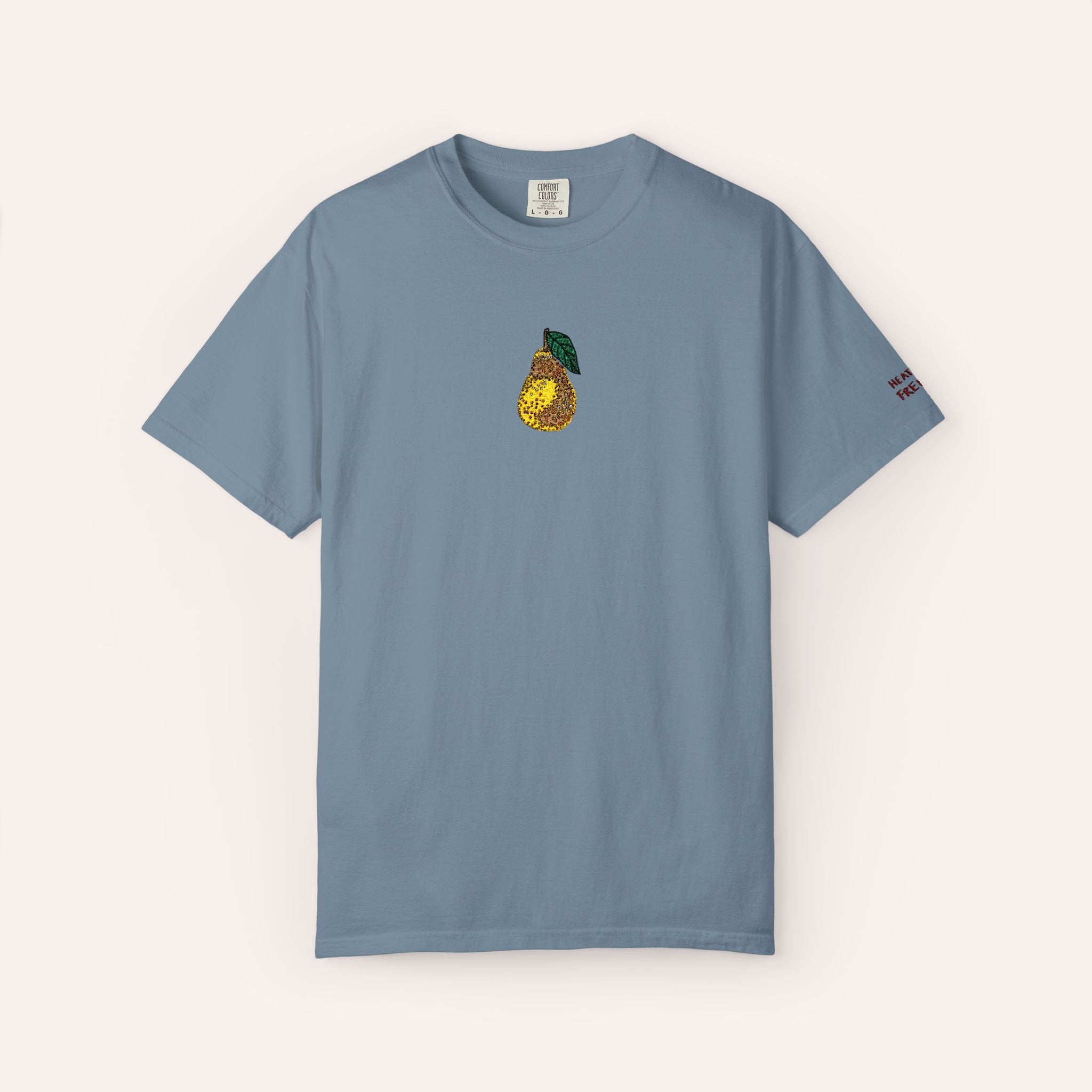 Pear Embroidered Cotton Tee