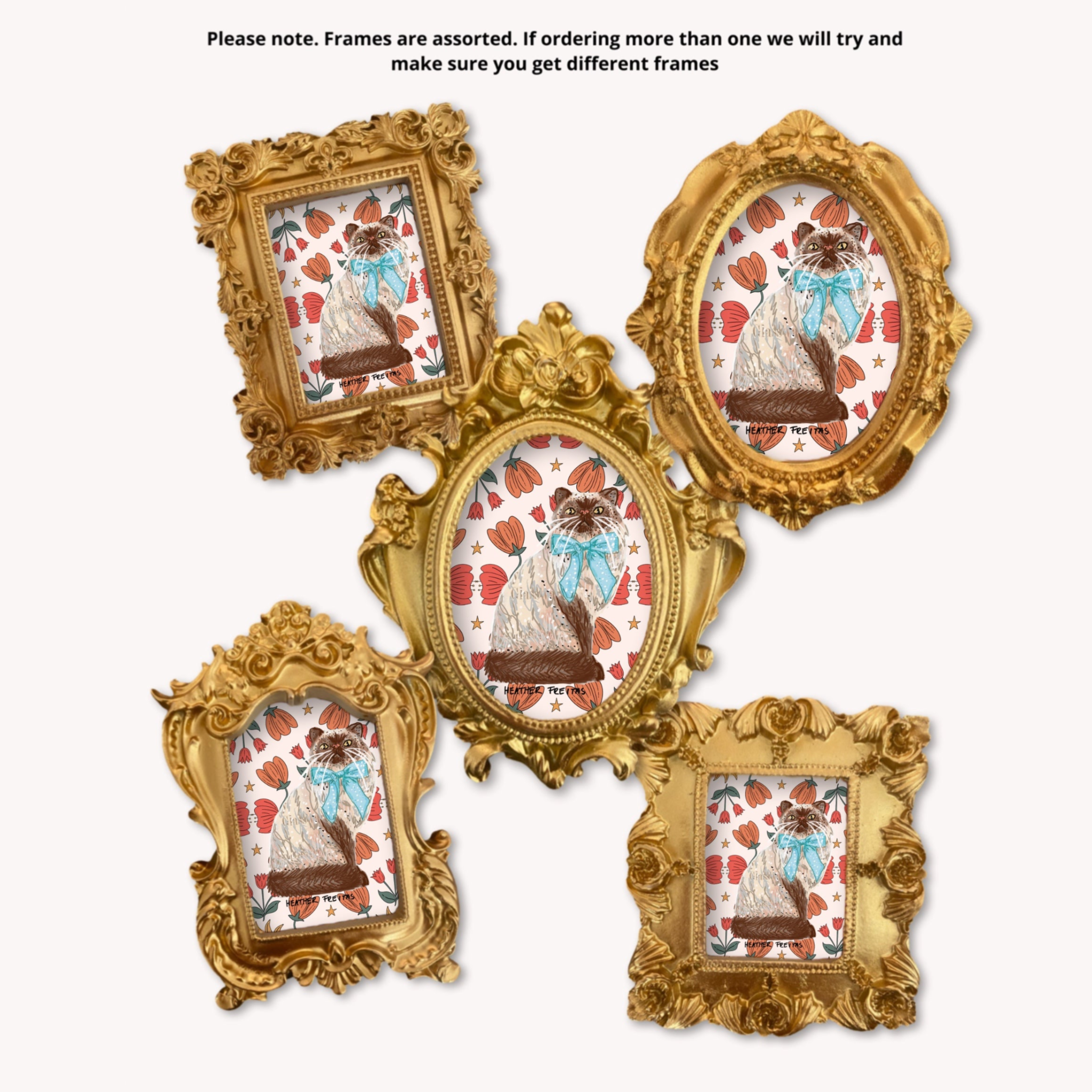 Seal Point Persain Cat Framed Small Magnet