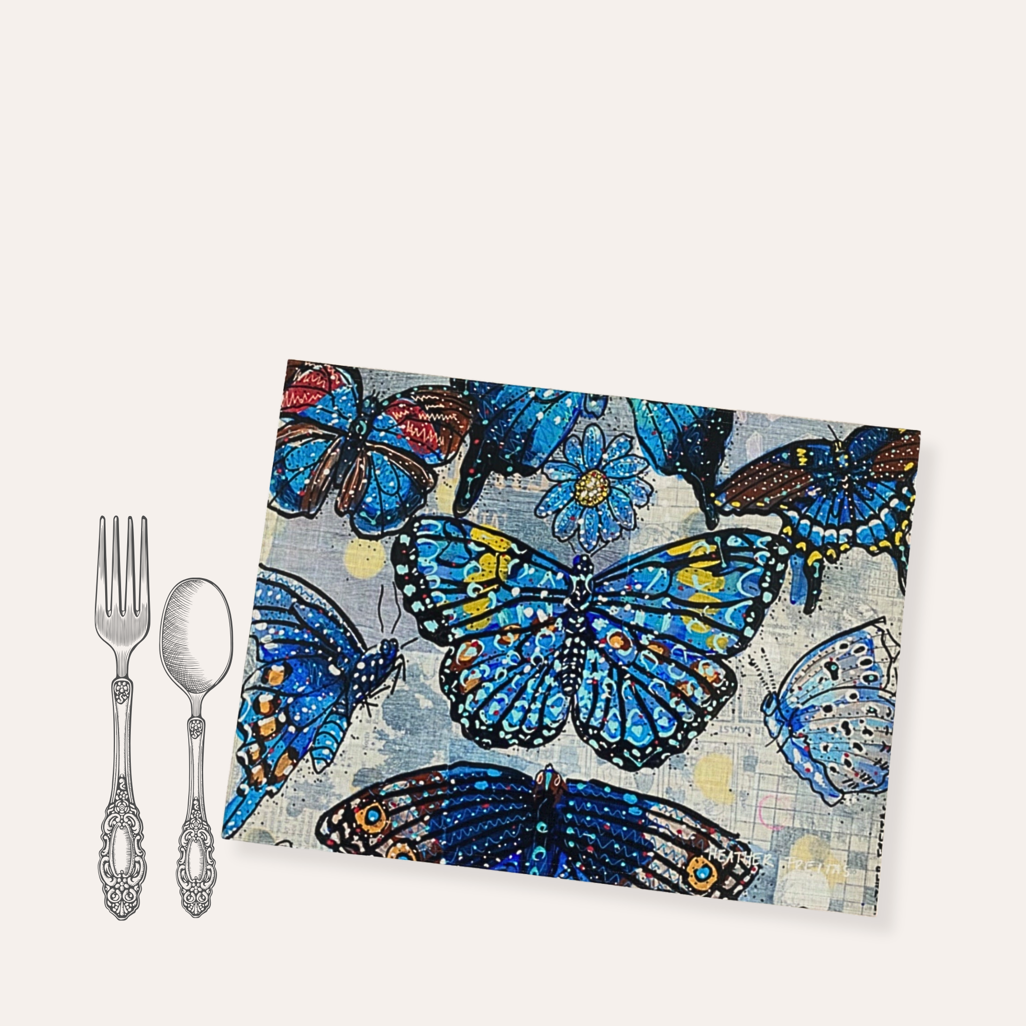 Butterfly Blue Placemat