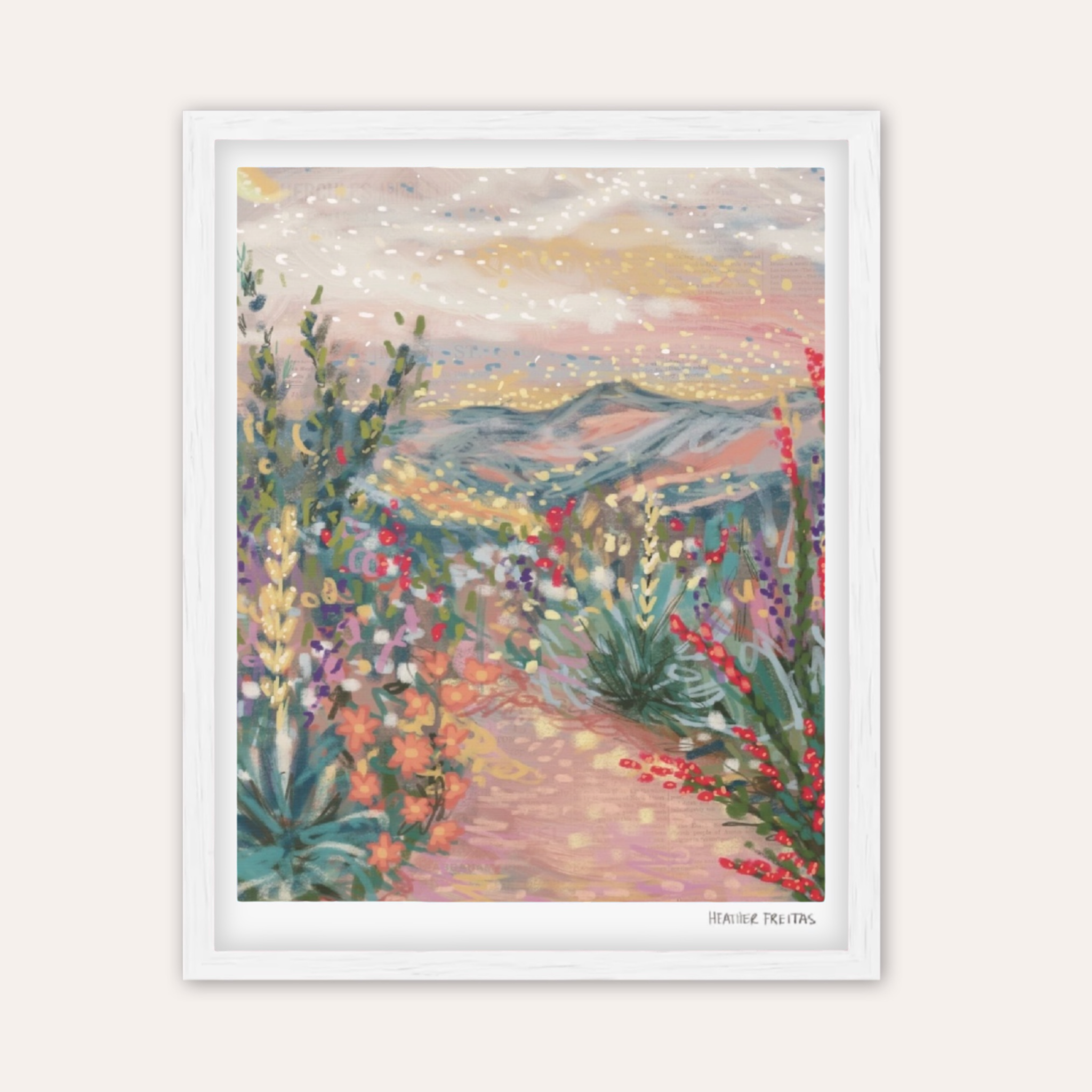 Pastel Desert Trail Fine Art Print