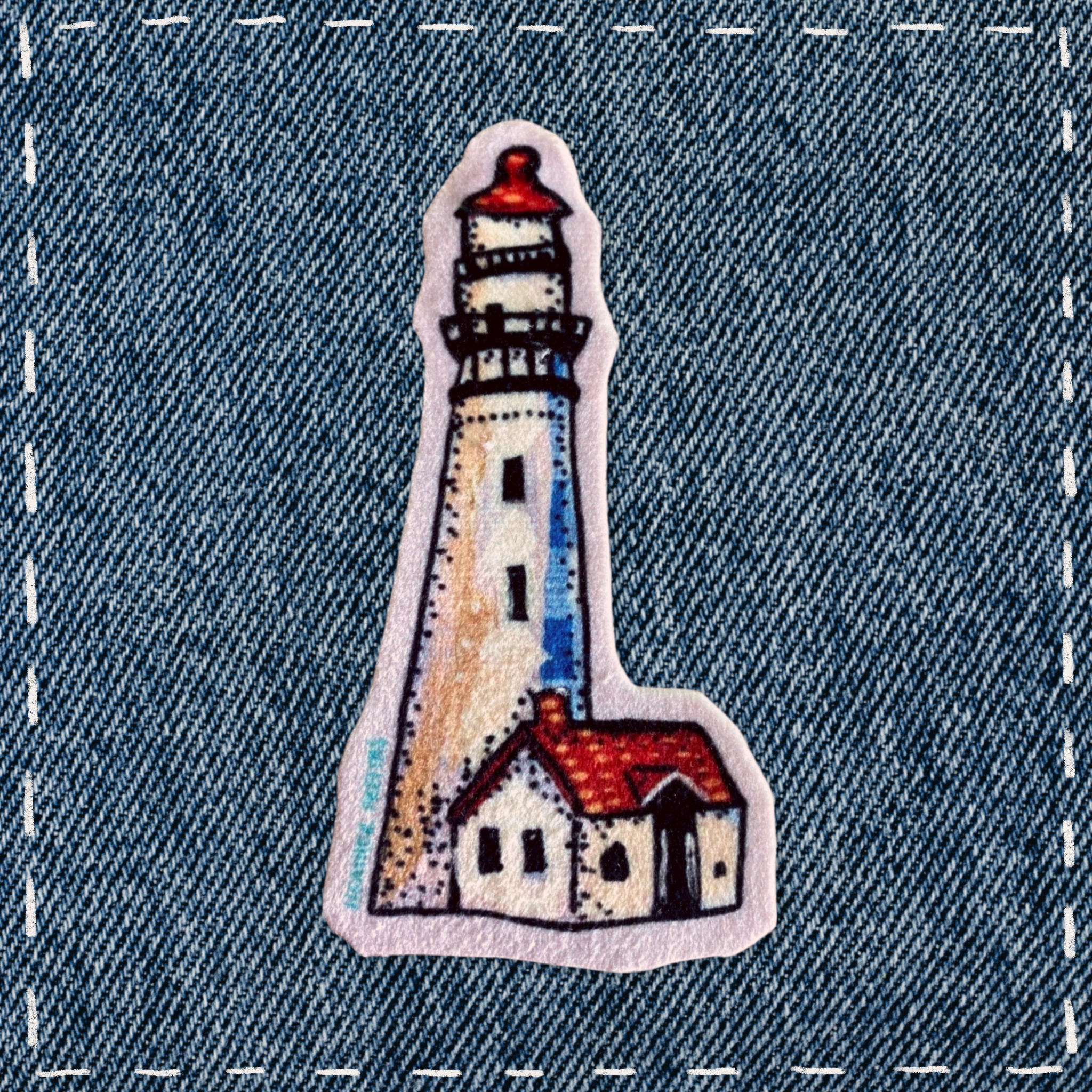 Lighthouse - Sew On Velveteen Patch