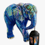 Trails Elephant ( Hand Painted Lighted Sculpture )