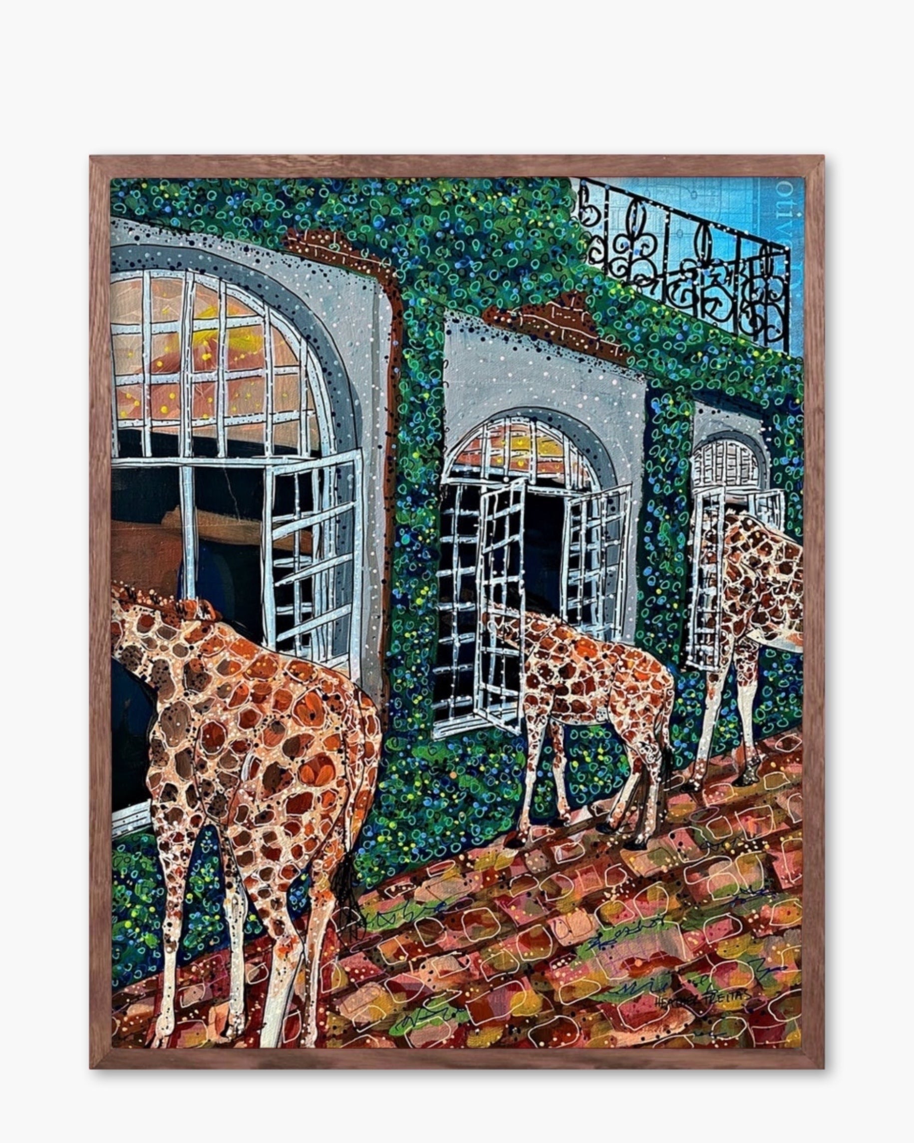 Fine Dining Giraffe - Limited Edition Print