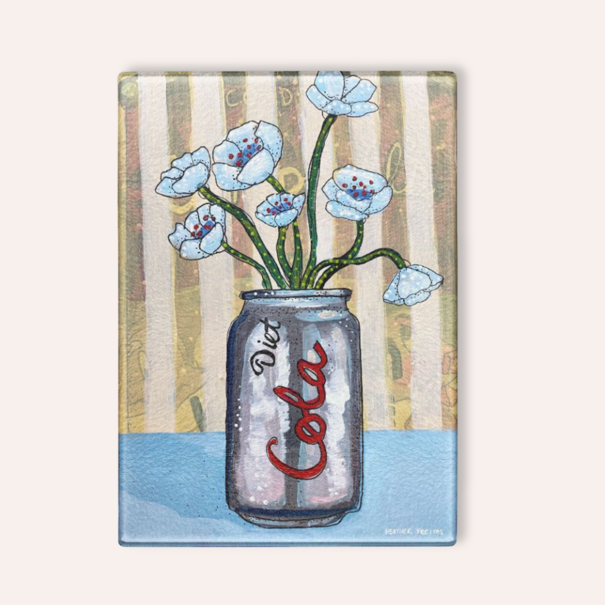 Diet cola cutting Board Trivet