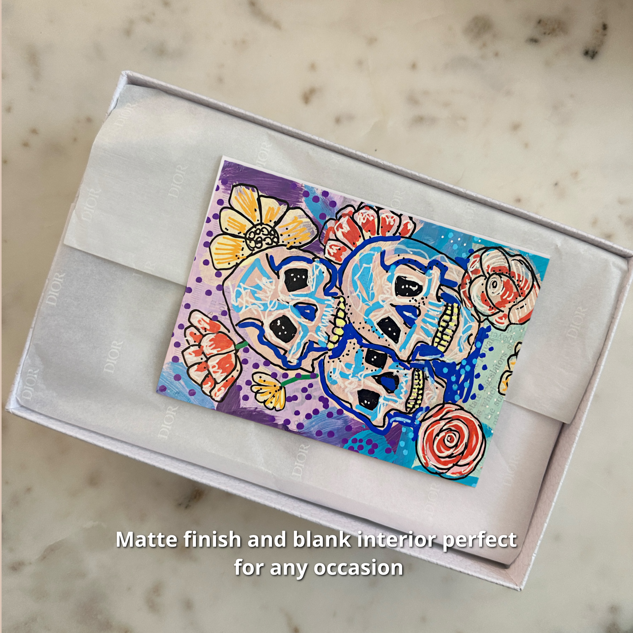 Three Skulls - Greeting Card / Fine Art Print