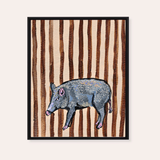 Javelina Framed Fine Art Canvas Print