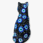 Black Cat Evil Eye Crystal Cat Sculpture - Heather Freitas - fine art home deccor