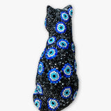 Black Cat Evil Eye Crystal Cat Sculpture - Heather Freitas - fine art home deccor