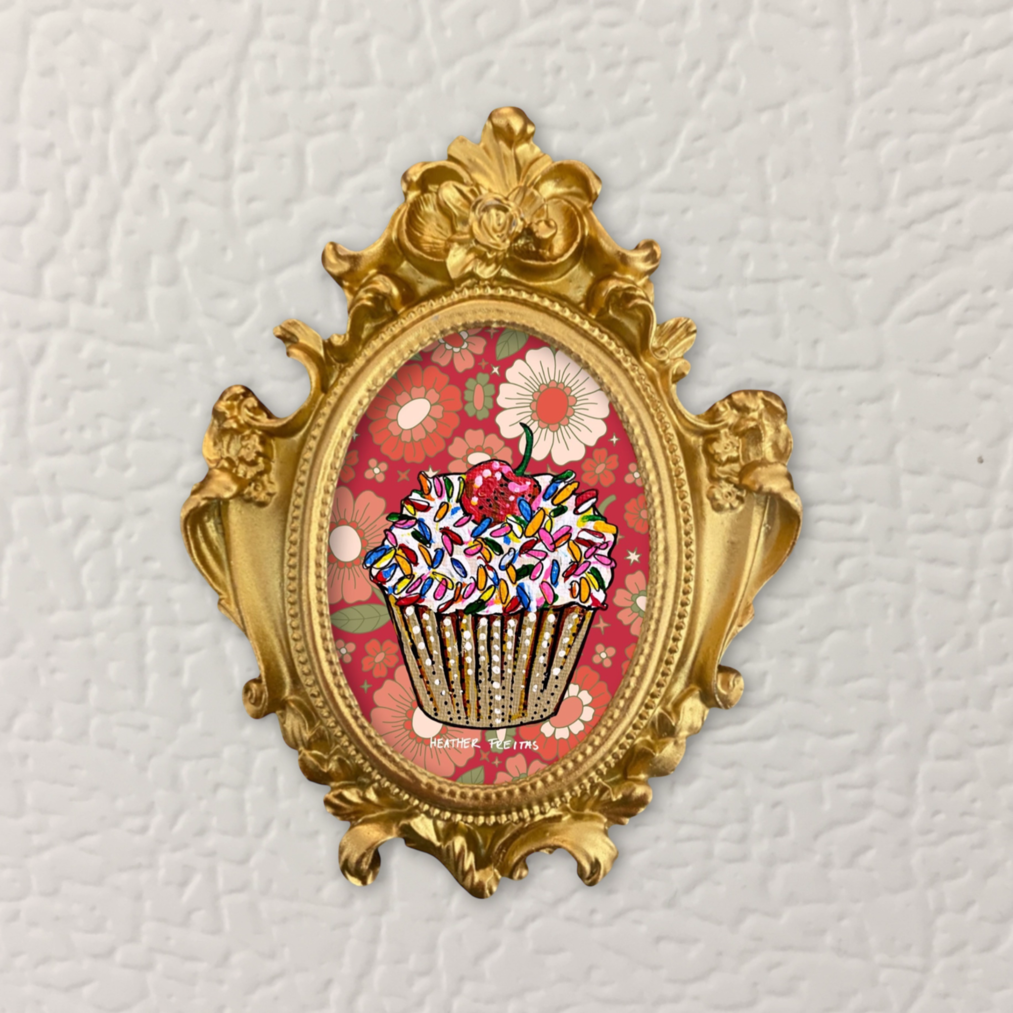 Cupcake Framed Small Magnet