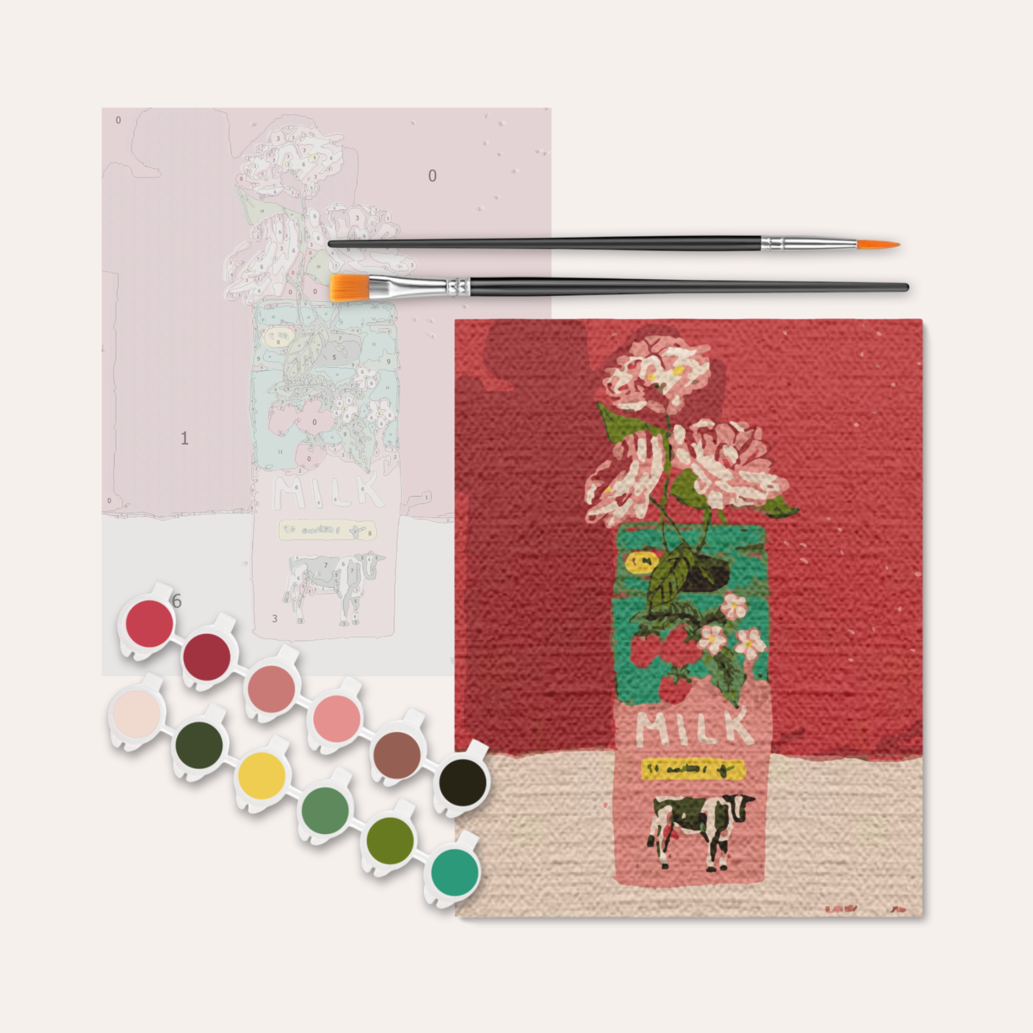 Strawberry Milk - Paint by Numbers Kit