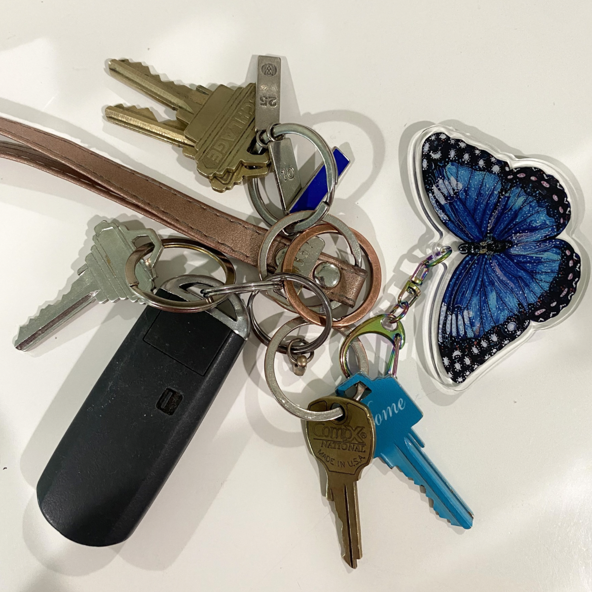 Blue Butterfly Acrylic Keychain