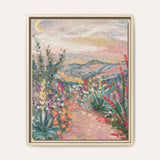 Pastel Desert Framed Fine Art Canvas Print