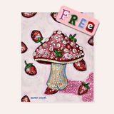 Strawberry Mushroom ( Pay What You Can Digital Download Print )