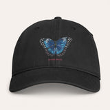 Blue Butterfly Washed Cotton Cap