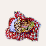 Burger Basket Vinyl Sticker ( Glitter )