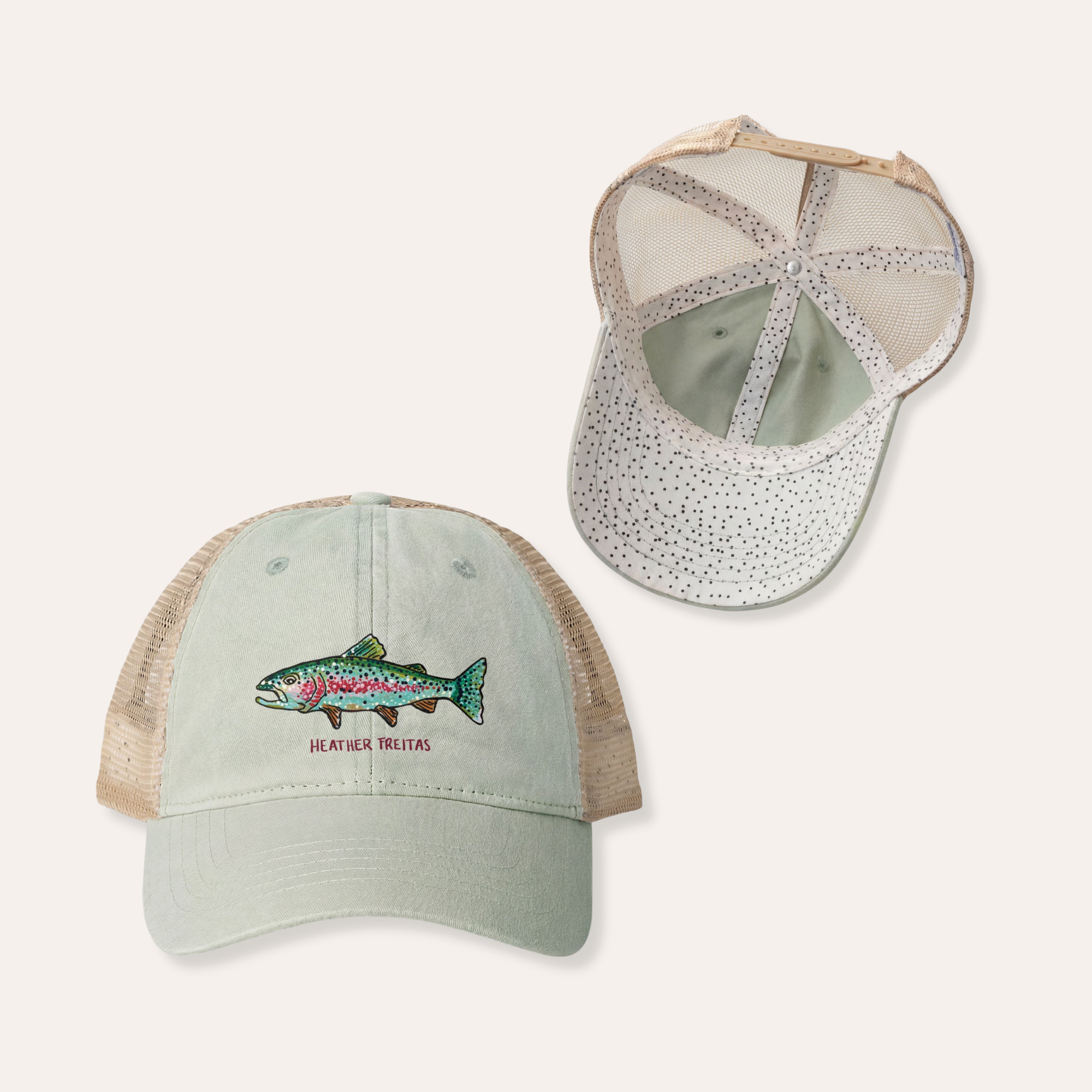 Rainbow Trout Women's Washed Mesh-Back Cap