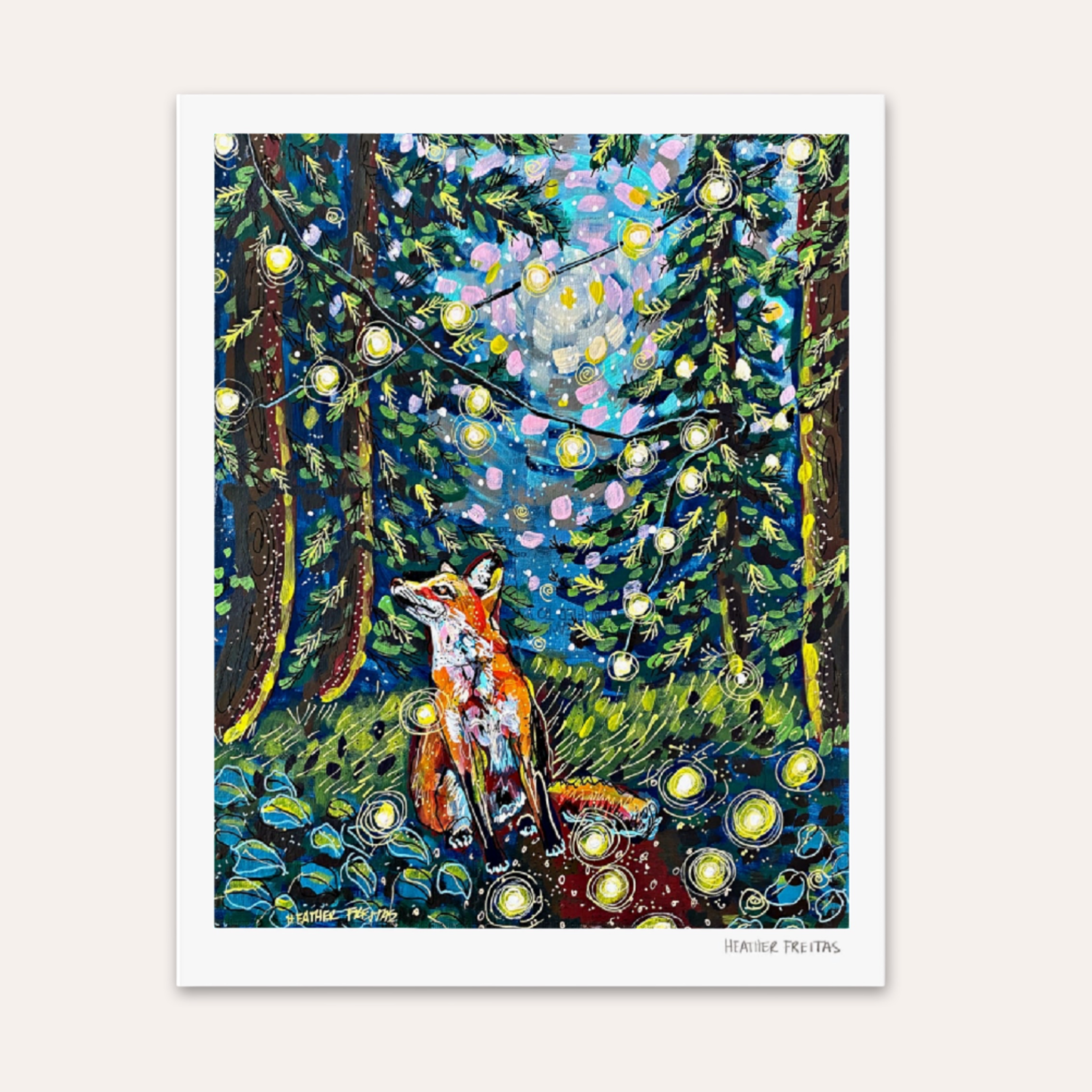 Moody Forest Fox Fine Art Print