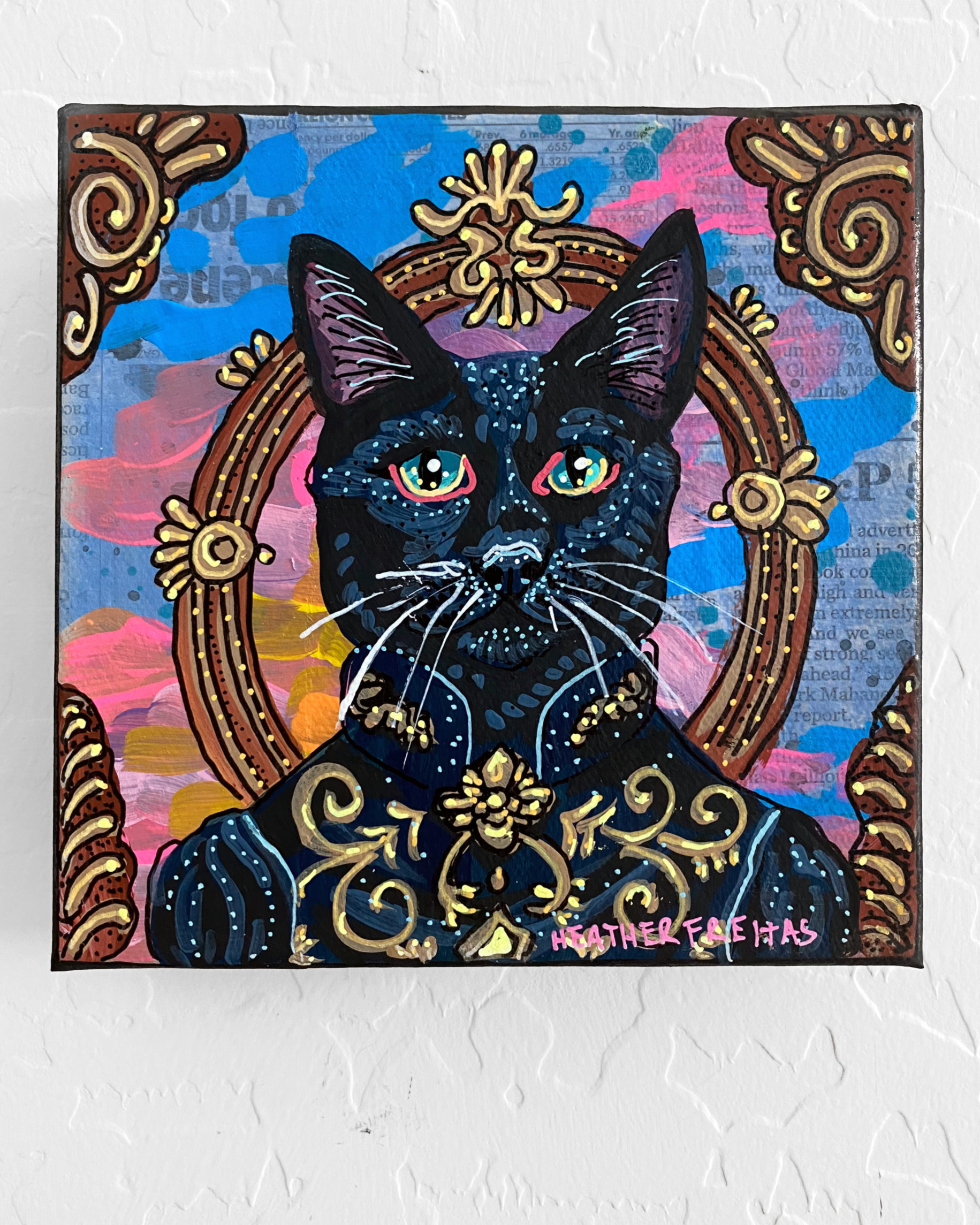 Royal Black Cat ( Original Painting )