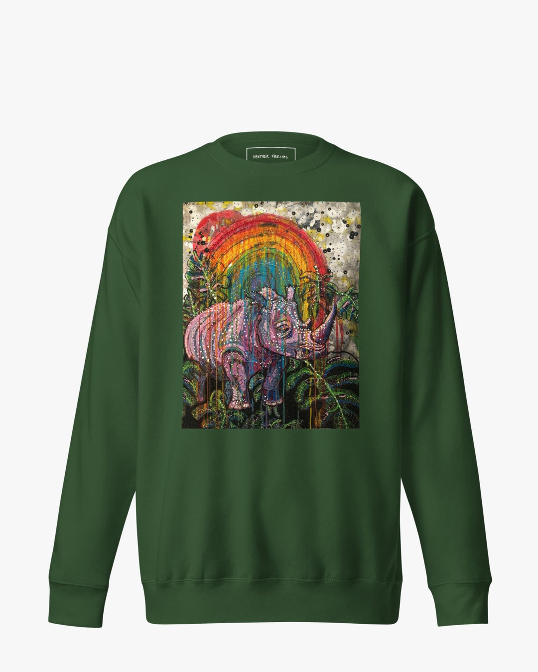 Save The Fat Unicorn Unisex Premium Sweatshirt - Heather Freitas - fine art home deccor