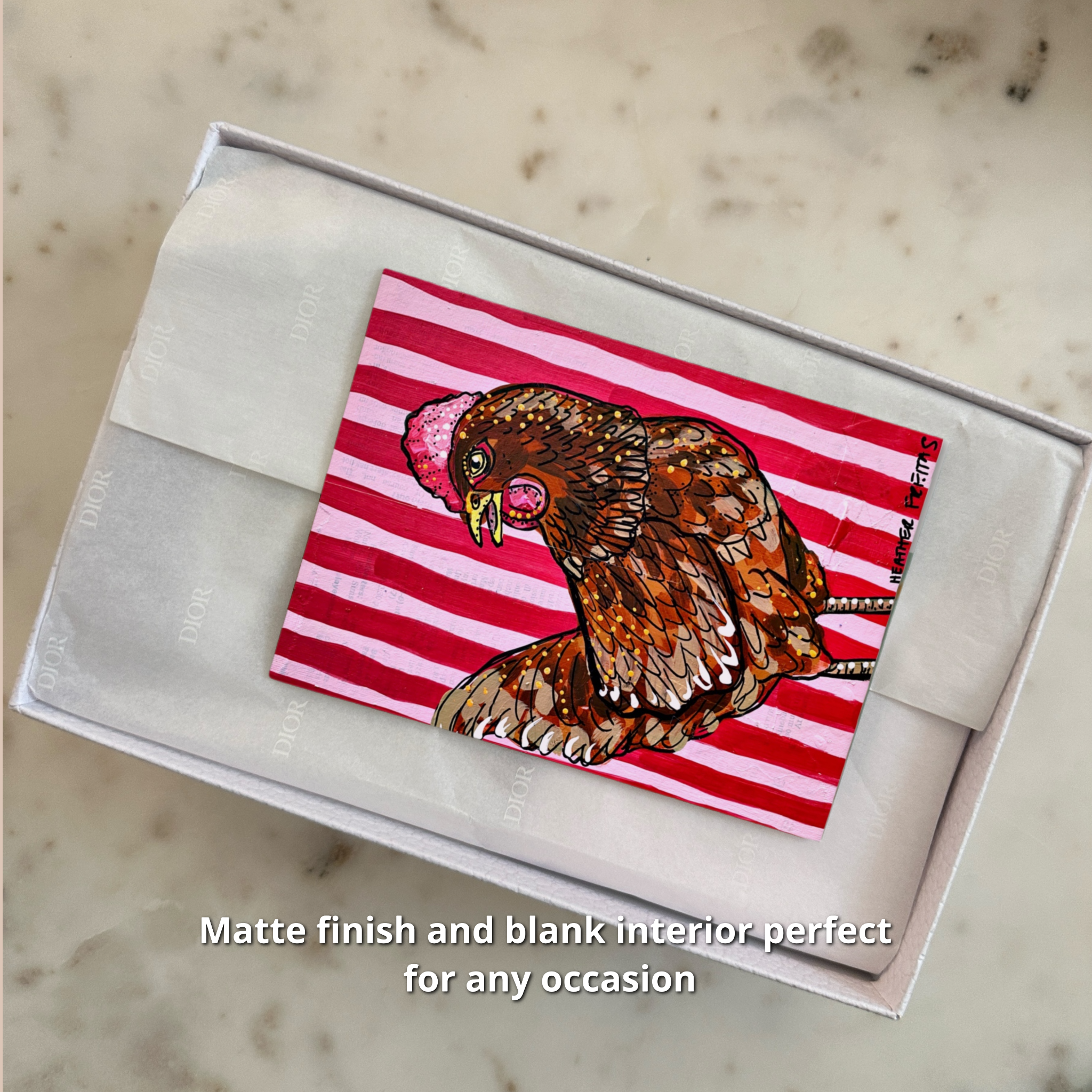 Brown Chicken - Greeting Card / Fine Art Print