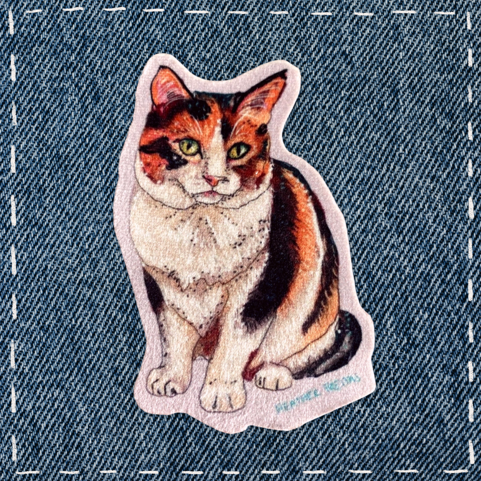 Calico Cat - Sew On Velveteen Patch