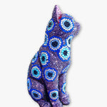 Amethyst Evil Eye Crystal Cat Sculpture - Heather Freitas - fine art home deccor