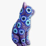 Amethyst Evil Eye Crystal Cat Sculpture - Heather Freitas - fine art home deccor