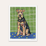Airedale Dog Hand Signed Fine Art Print