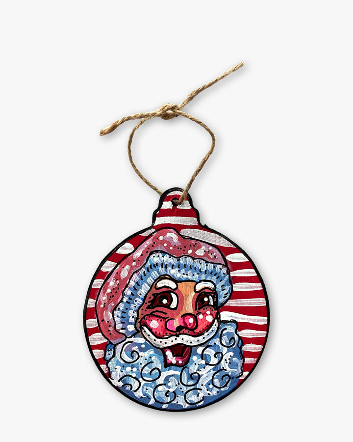 Red Santa Hand Painted Ornament