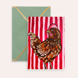 Brown Chicken Fine Art Greeting Card