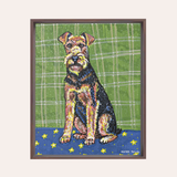Airedale Terrier Framed Fine Art Canvas Print
