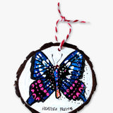 Frost White & Sea Tides Butterfly - Hand Painted Ornament