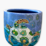 Sea Turtles 6 inch Hand Painted Planter