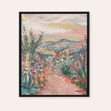 Pastel Desert Framed Fine Art Canvas Print