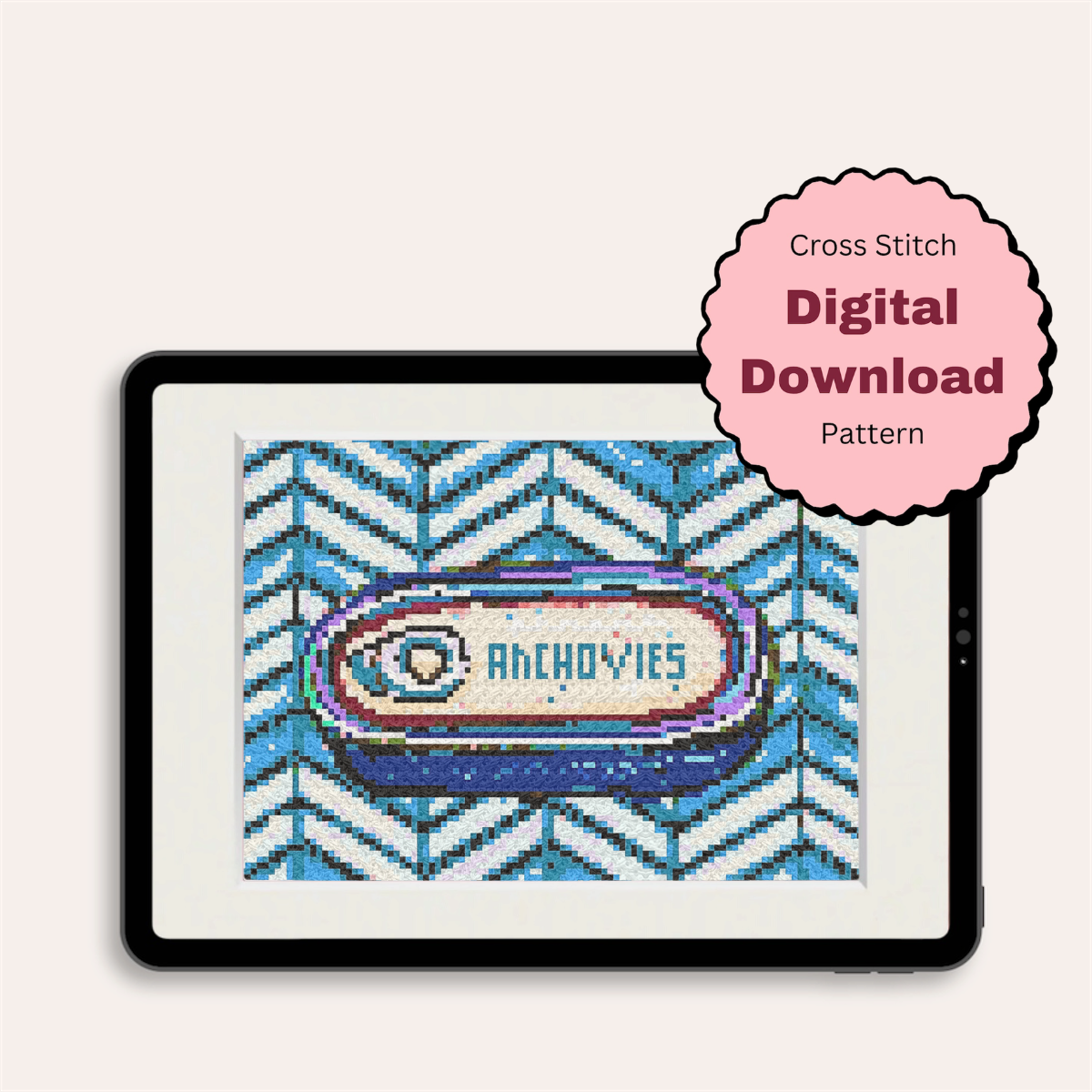 Anchovies Counted Cross Stitch Pattern ( Digital Download )