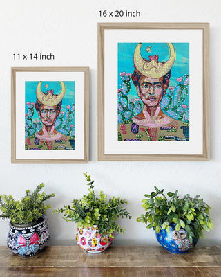 Desert Bloom Frida Framed & Mounted Print - Heather Freitas - fine art home deccor